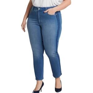 NYDJ Jeans Marilyn Straight ankle denim blue plus size 26W